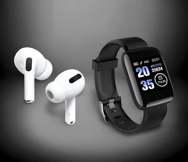 Wireless Earbuds & Smart Watch (Pack Of 2)