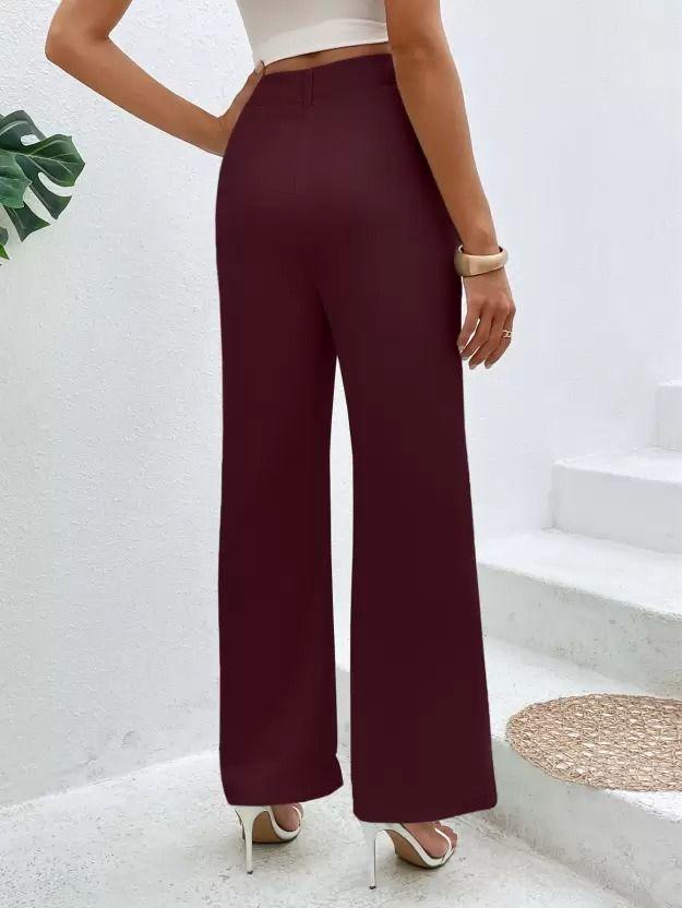 Elegant Maroon Trousers For Women