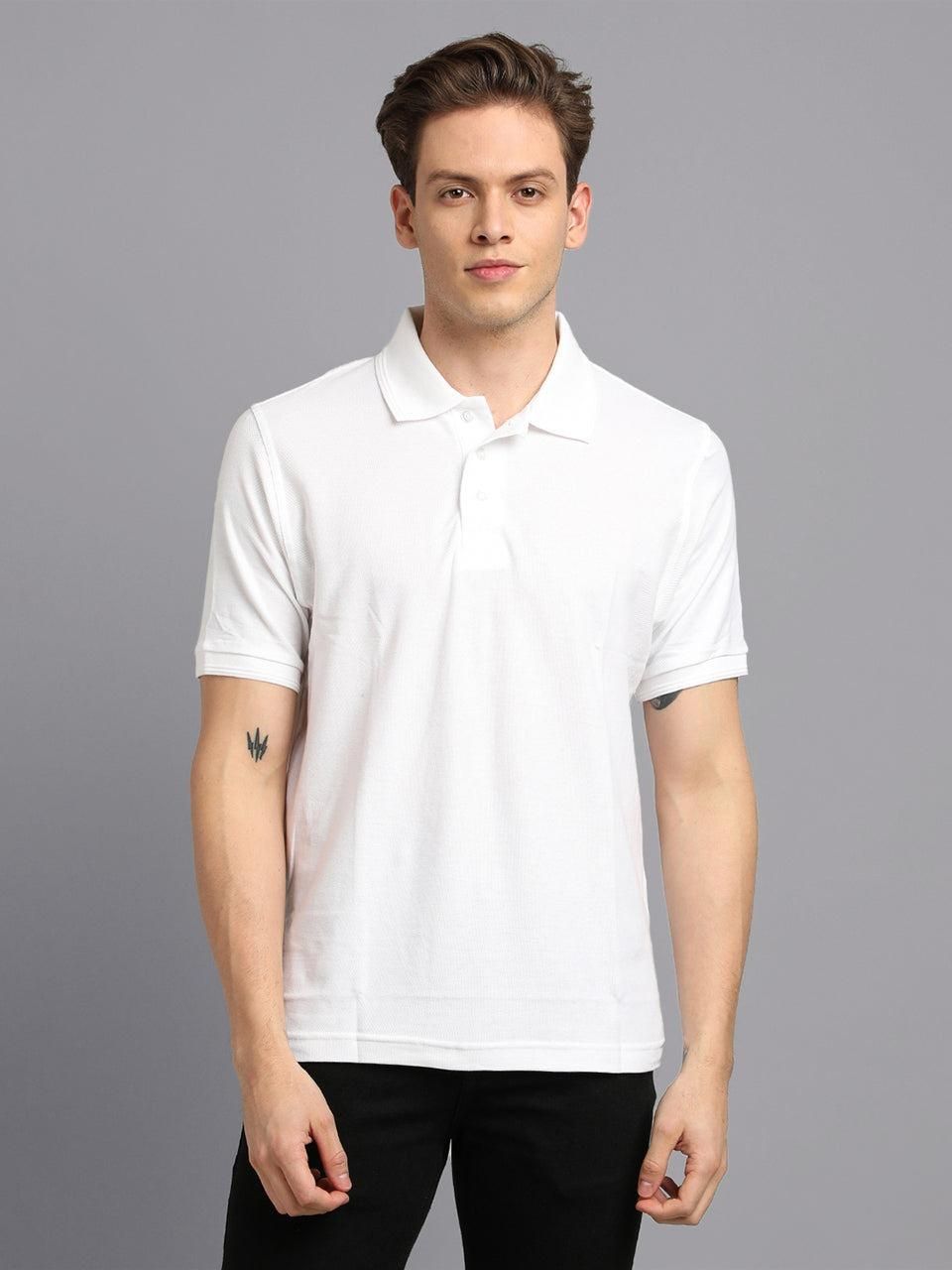 Solid Half Sleeves Men's Polo T-Shirt