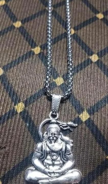 Hanuman Silver Locket & Chain