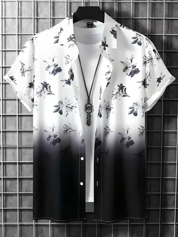 Printed Half Sleeves Fit Men's Casual Shirt